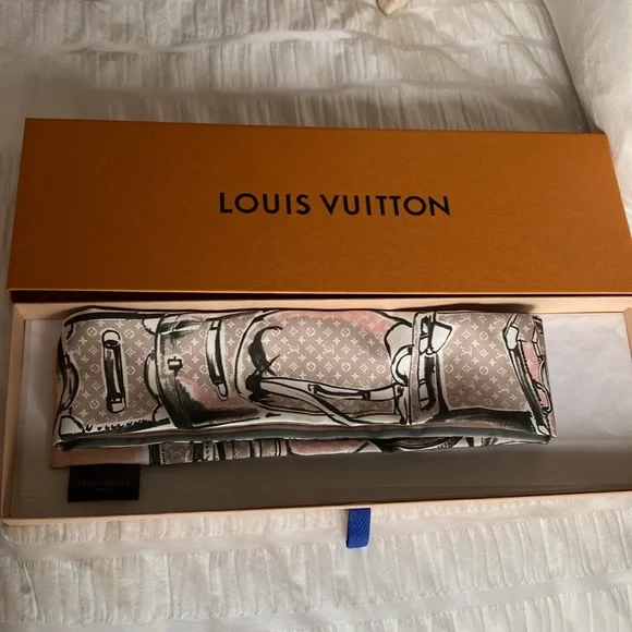 Louis Vuitton Bandeau Trunk Scarf Silk Women - Picture 2 of 3